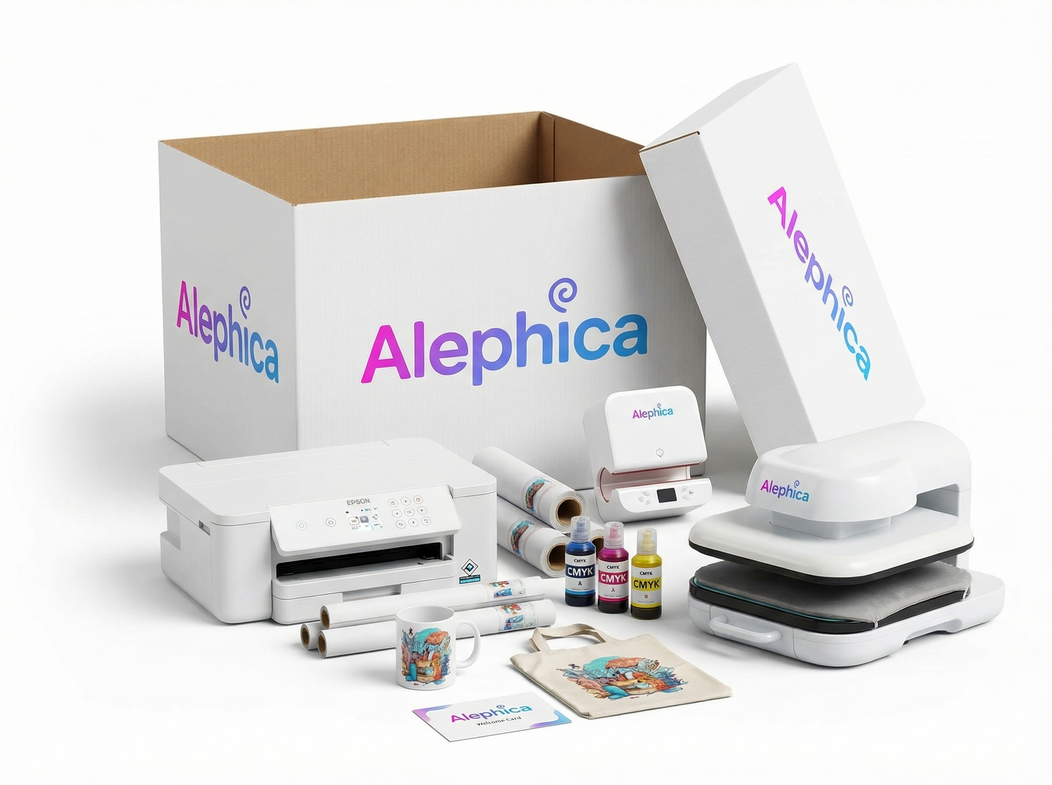 Pack completo Alephica en caja abierta